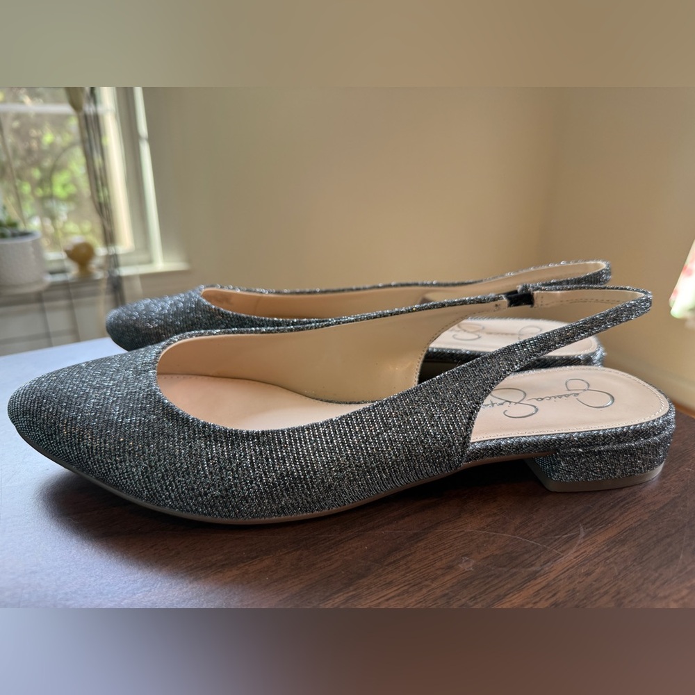 Jessica Simpson Silver Women's Slingback Shoes